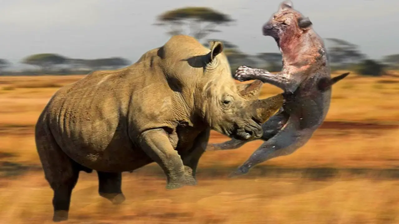 Can a Rhino Kill a Lion